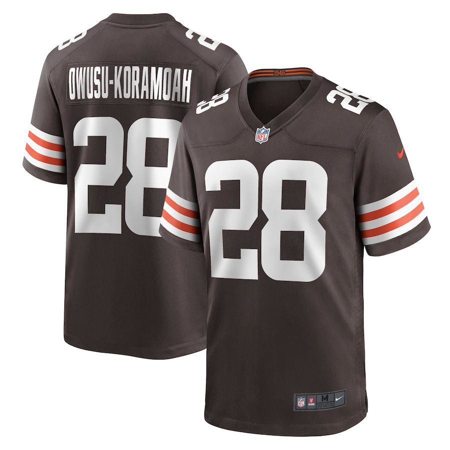 Men Cleveland Browns #28 Jeremiah Owusu Koramoah Nike Brown Player Game NFL Jersey->cleveland browns->NFL Jersey